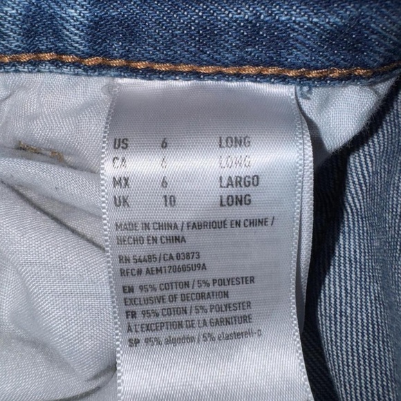 American Eagle Outfitters Classic Blue Straight Leg Jeans - Picture 4 of 5